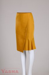 Елегантна дюсова пола с къдрица в няколко цвята