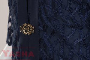 Костюм с дантела „Тайната на изумрудената градина”  в Тъмно синьо