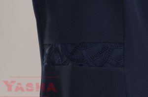 Костюм с дантела „Тайната на изумрудената градина”  в Тъмно синьо