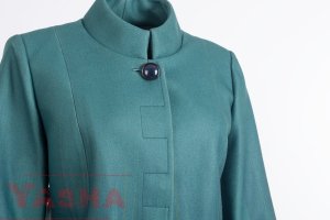 Дълго Палто Арт Линия– Палитра цвят петрол