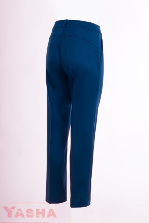 Winter trousers, fresh blue, with slit